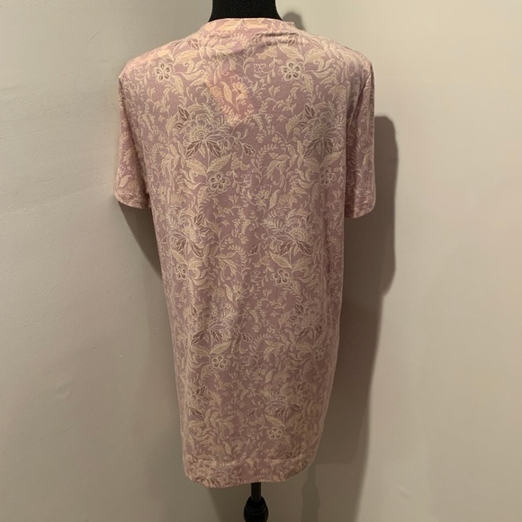 Wayf Floral T-shirt Dress in Mauve Botanical XS NWT - Picture 3 of 6